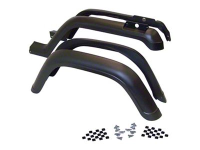 Factory Style Fender Flares; Front and Rear (87-95 Jeep Wrangler YJ)