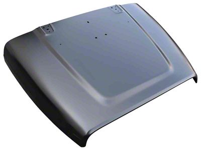 Factory Style Replacement Hood with Washer Nozzle Hole; Unpainted (97-06 Jeep Wrangler TJ)
