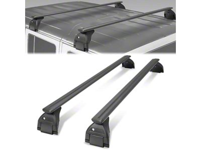 Factory Style Roof Rack Cross Bars (07-25 Jeep Wrangler JK & JL 4-Door w/ Hard Top)