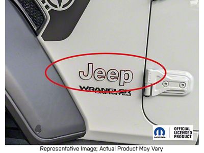 Fender Emblem Overlay Decals; Carbon Fiber Black (18-25 Jeep Wrangler JL)