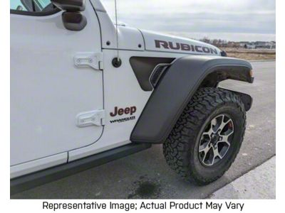Fender Vent Decals; Carbon Fiber Black (18-25 Jeep Wrangler JL)