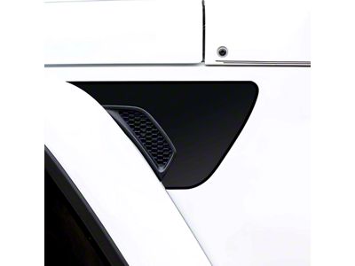 Fender Vent Premium Wrap Decal; Matte Black with Gloss Black Outline (18-25 Jeep Wrangler JL)