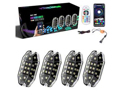 Fifteen-Side Series RGBW LED Rock Lights (Universal; Some Adaptation May Be Required)