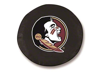 Florida State University Head Spare Tire Cover with Camera Port; Black (18-25 Jeep Wrangler JL)