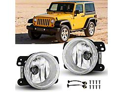 Fog Lights; Clear (07-09 Jeep Wrangler JK)