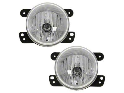 Fog Lights; Clear (07-10 Jeep Wrangler JK)
