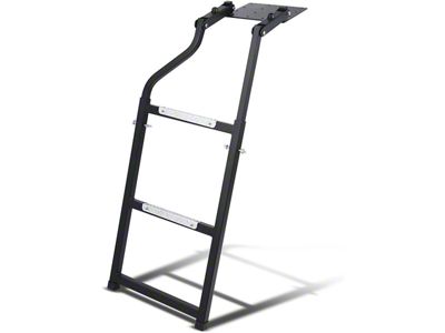 Foldable Tailgate Ladder; Black