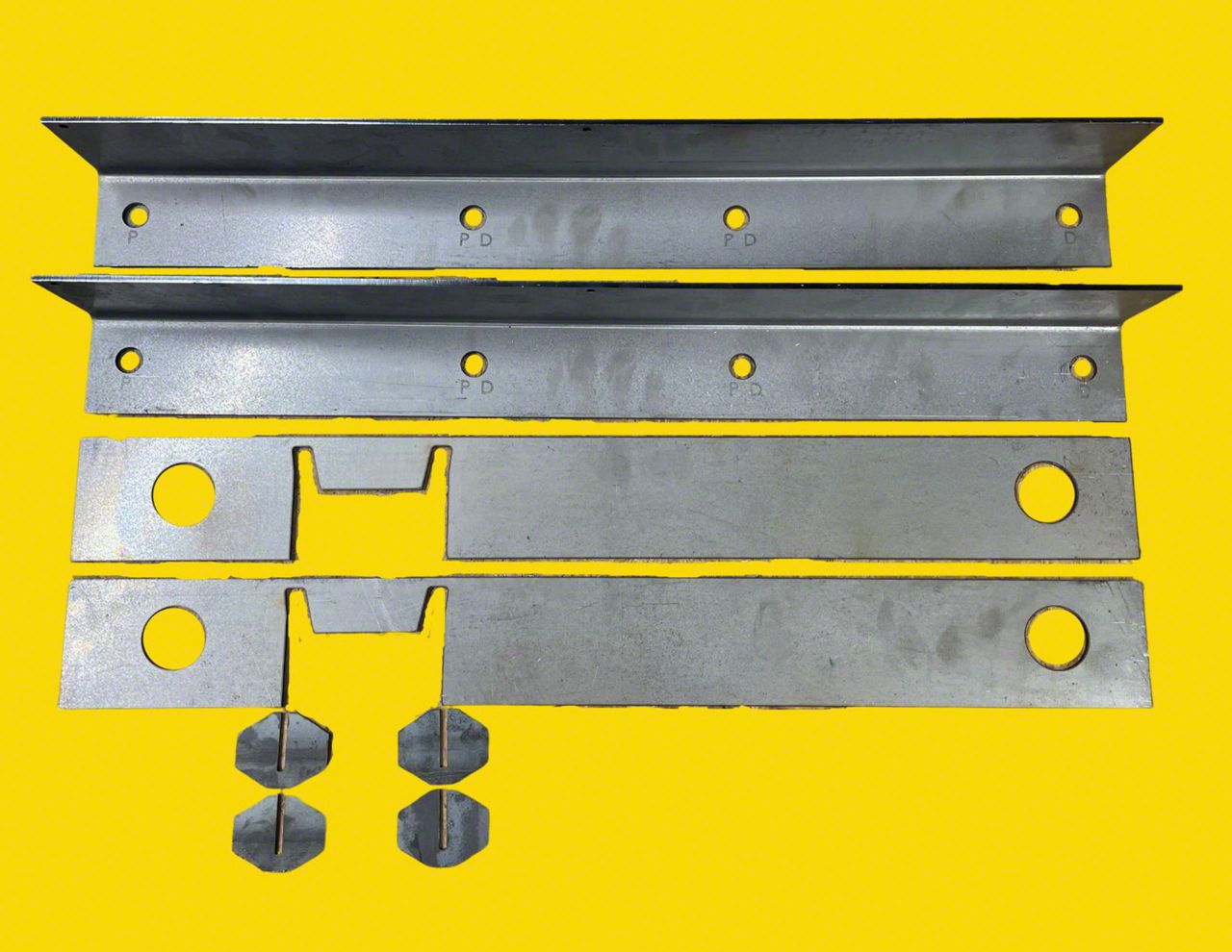 Mountainpeak Rear Horn Frame Rust Repair Plates For 1997-2006 Jeep Wrangler TJ - 10 Gauge Steel