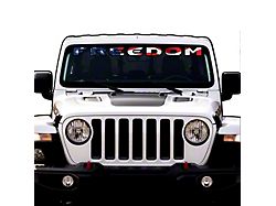 FREEDOM Windshield Lettering; Waving Flag (Universal; Some Adaptation May Be Required)