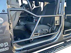 Front Adventure Tube Doors; Black (18-26 Jeep Wrangler JL)