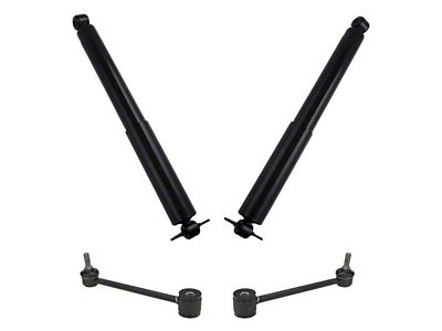 Front and Rear Shocks with Front Sway Bar Links (07-18 Jeep Wrangler JK)