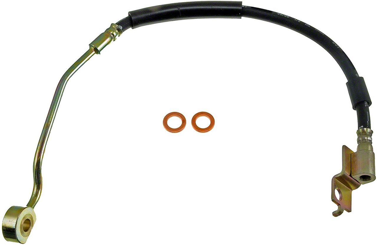 Jeep Wrangler Front Brake Hydraulic Hose; Driver Side (9095 Jeep