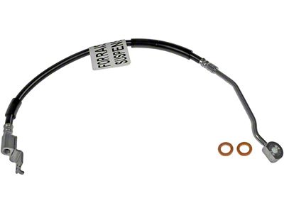 Front Brake Hydraulic Hose for Lifted Applications; Driver Side (90-95 Jeep Wrangler YJ w/o ABS)