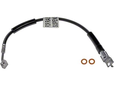 Front Brake Hydraulic Hose for Lifted Applications; Driver Side (97-06 Jeep Wrangler TJ)