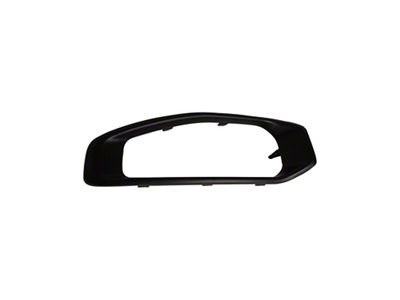 Front Bumper Applique; Driver Side; Smooth Black (18-25 Jeep Wrangler JL w/ Factory Plastic Bumper & Halogen Fog Lights)