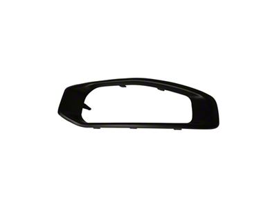 Front Bumper Applique; Passenger Side; Smooth Black (18-25 Jeep Wrangler JL w/ Factory Plastic Bumper & Halogen Fog Lights)