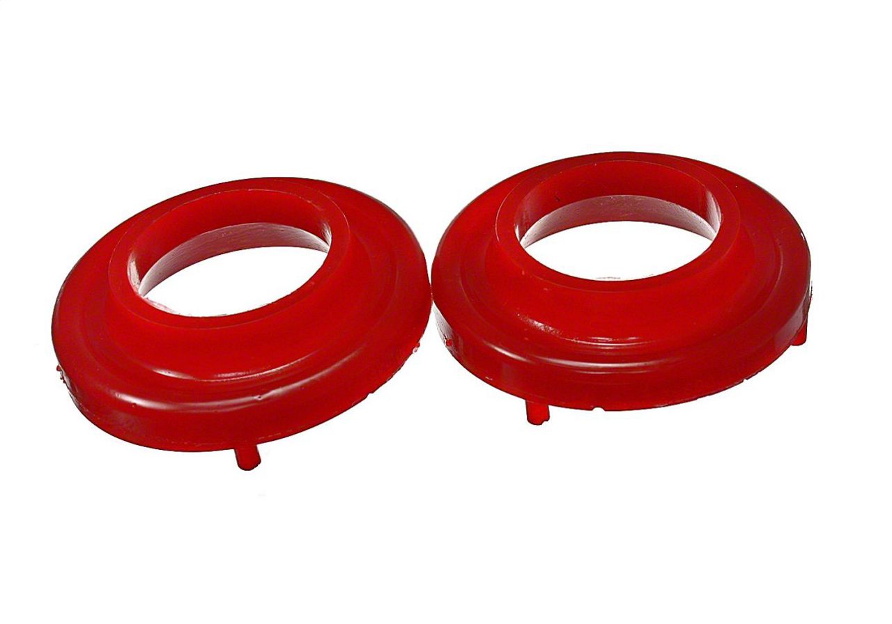 Jeep Wrangler Front Coil Spring Isolators; Red (1824 Jeep Wrangler JL