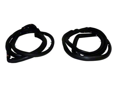 Front Door Weatherstrip Kit; Driver and Passenger Side (97-06 Jeep Wrangler TJ w/ Full Steel Doors)