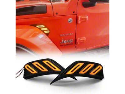 American Modified Front Fender Side Marker Lights with Sequenal Turn Signal (18-25 Jeep Wrangler JL)