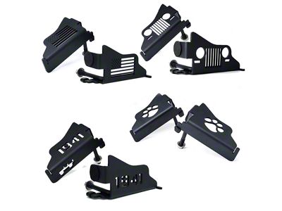 Front Foot Pegs; 1941 Logo (18-25 Jeep Wrangler JL)