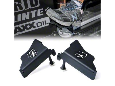 Front Foot Pegs; X Logo (07-18 Jeep Wrangler JK)