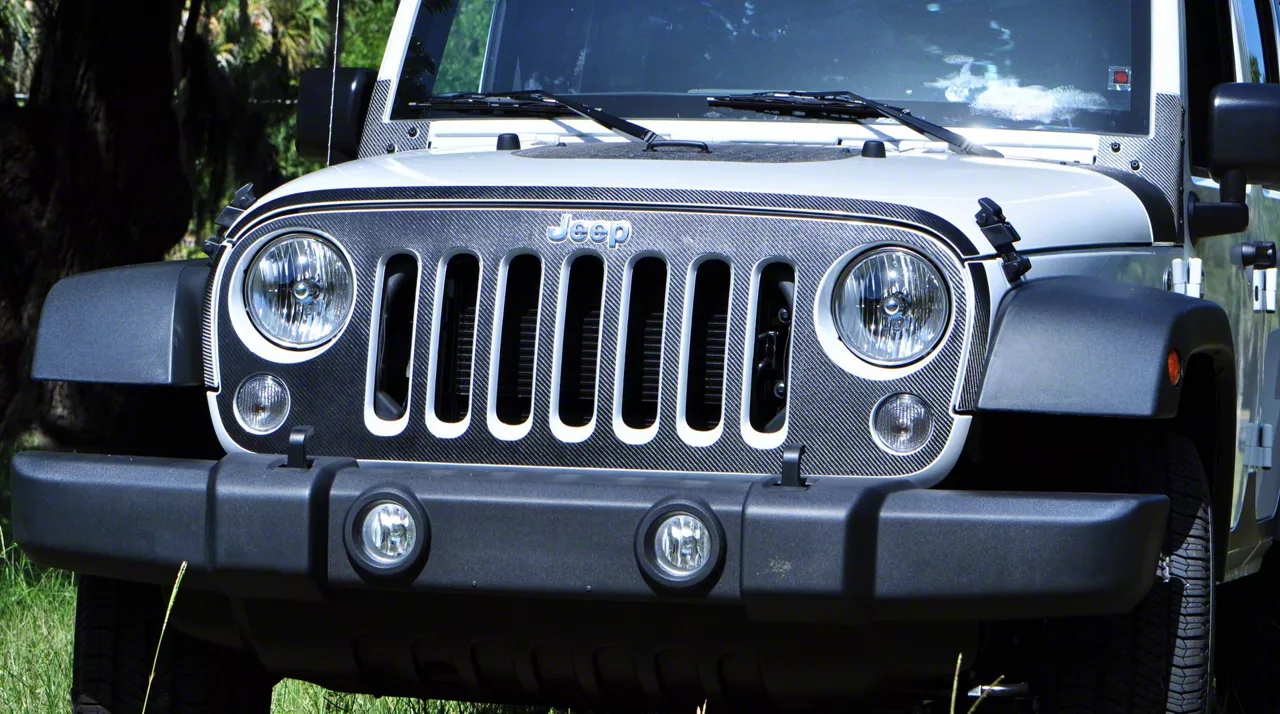 Mopar Jeep Wrangler Grille Overlay; Chrome 12033.05 (07-18 Jeep