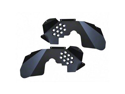 Front Inner Fender Kit with Falcon Shocks; Texturized Black (07-18 Jeep Wrangler JK)