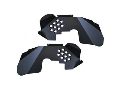 Front Inner Fender Kit with Inserts; Texturized Black (07-18 Jeep Wrangler JK)