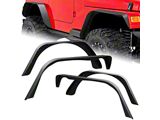 Front and Rear Fender Flare Kit; Textured Black (97-06 Jeep Wrangler TJ)