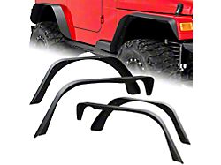 Front and Rear Fender Flare Kit; Textured Black (97-06 Jeep Wrangler TJ)