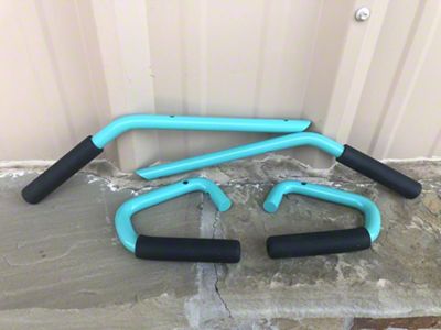 Front and Rear Grab Handles; Tropical Breeze Teal (07-18 Jeep Wrangler JK 4-Door)