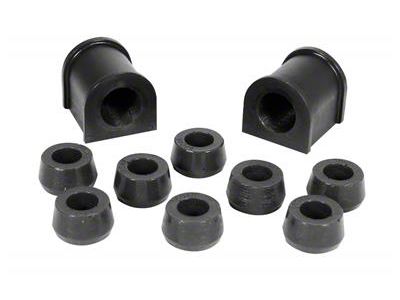 Front Sway Bar and End Link Bushing Kit; 15/16-Inch Bar; Black (87-95 Jeep Wrangler YJ)