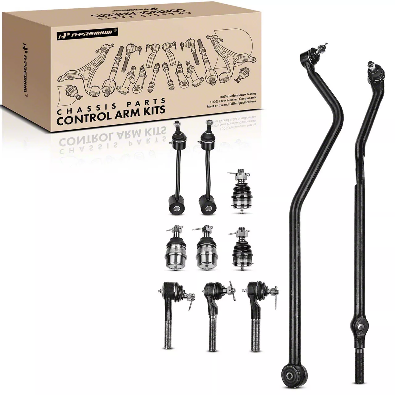 Jeep Wrangler Front Track Bar, Ball Joint, Sway Bar Link and Tie Rod