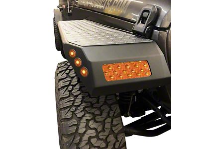 Front Tube Fender Flares; Aluminum Diamond Plate (18-25 Jeep Wrangler JL)