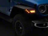 Front Tube Fender Flares; Black Aluminum Diamond Plate (18-26 Jeep Wrangler JL)