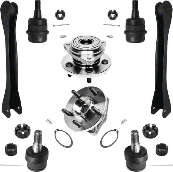 Jeep Wrangler Front Upper Control Arms with Ball Joints and Wheel Hub