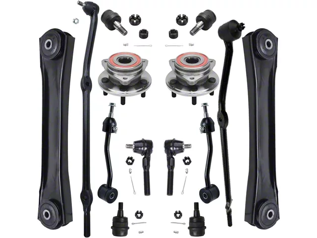 Front Wheel Rod Jeep Wrangler Front Wheel Hub Assemblies with Control Arms and Tie Rods ...
