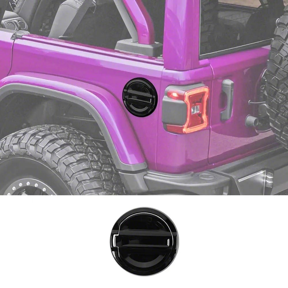 Jeep Wrangler Fuel Door Cover; Black (21-26 Jeep Wrangler JL 4xe