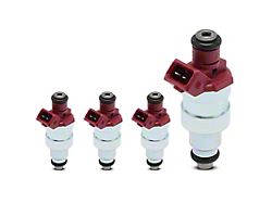 Fuel Injector Kit; Set of 4; Red (91-95 2.5L Jeep Wrangler YJ)