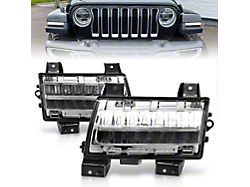Full LED Fender Lights with Sequential Turn Signal; Chrome (18-26 Jeep Wrangler JL Sport)