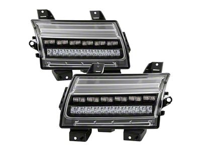 Full LED Side Marker Lights with Sequential Turn Signals; Black (18-25 Jeep Wrangler JL w/ Factory Halogen Light Package, Excluding Sport)