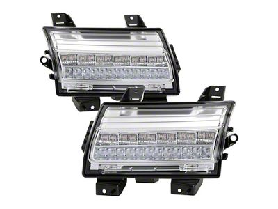 Full LED Side Marker Lights with Sequential Turn Signals; Chrome (18-25 Jeep Wrangler JL w/ Factory Halogen Light Package, Excluding Sport)