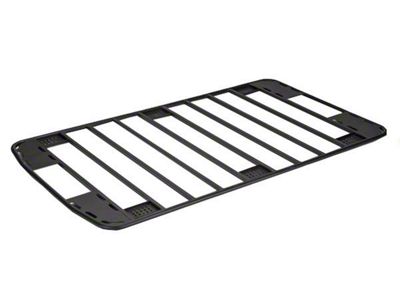 Full Length Platform Roof Rack with Rain Gutter Mount; Black (18-25 Jeep Wrangler JL 4-Door)