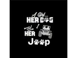 Girl, Her Dog and Jeep Spare Tire Cover with Camera Port; Black (18-25 Jeep Wrangler JL)