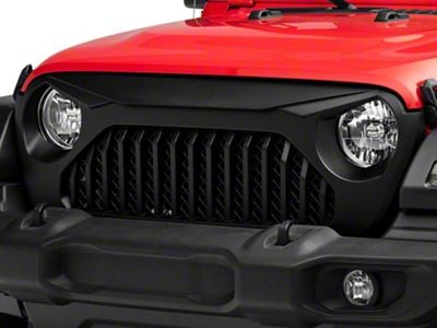 Gladiator Series Grille; Matte Black (18-25 Jeep Wrangler JL)