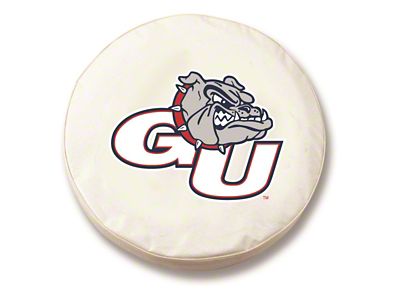 Gonzaga University Spare Tire Cover; White (66-18 Jeep CJ5, CJ7, Wrangler YJ, TJ & JK)