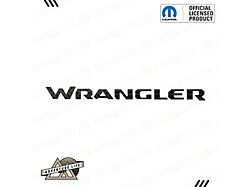 WRANGLER Grab Bar Inlay Decal; Matte Black on Black Flag (18-26 Jeep Wrangler JL)