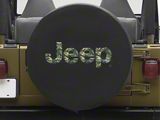 Jeep Licensed by TruShield Green Camo Logo Tire Cover (87-06 Jeep Wrangler YJ & TJ)