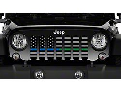 Grille Insert; American Tactical Back the Blue and Military (76-86 Jeep CJ5 & CJ7)