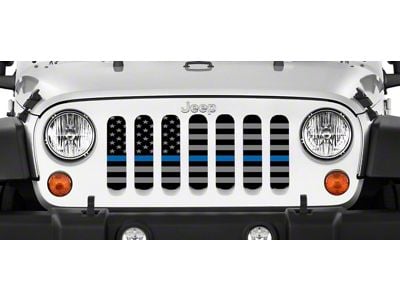 Grille Insert; American Tactical Back the Blue (87-95 Jeep Wrangler YJ)